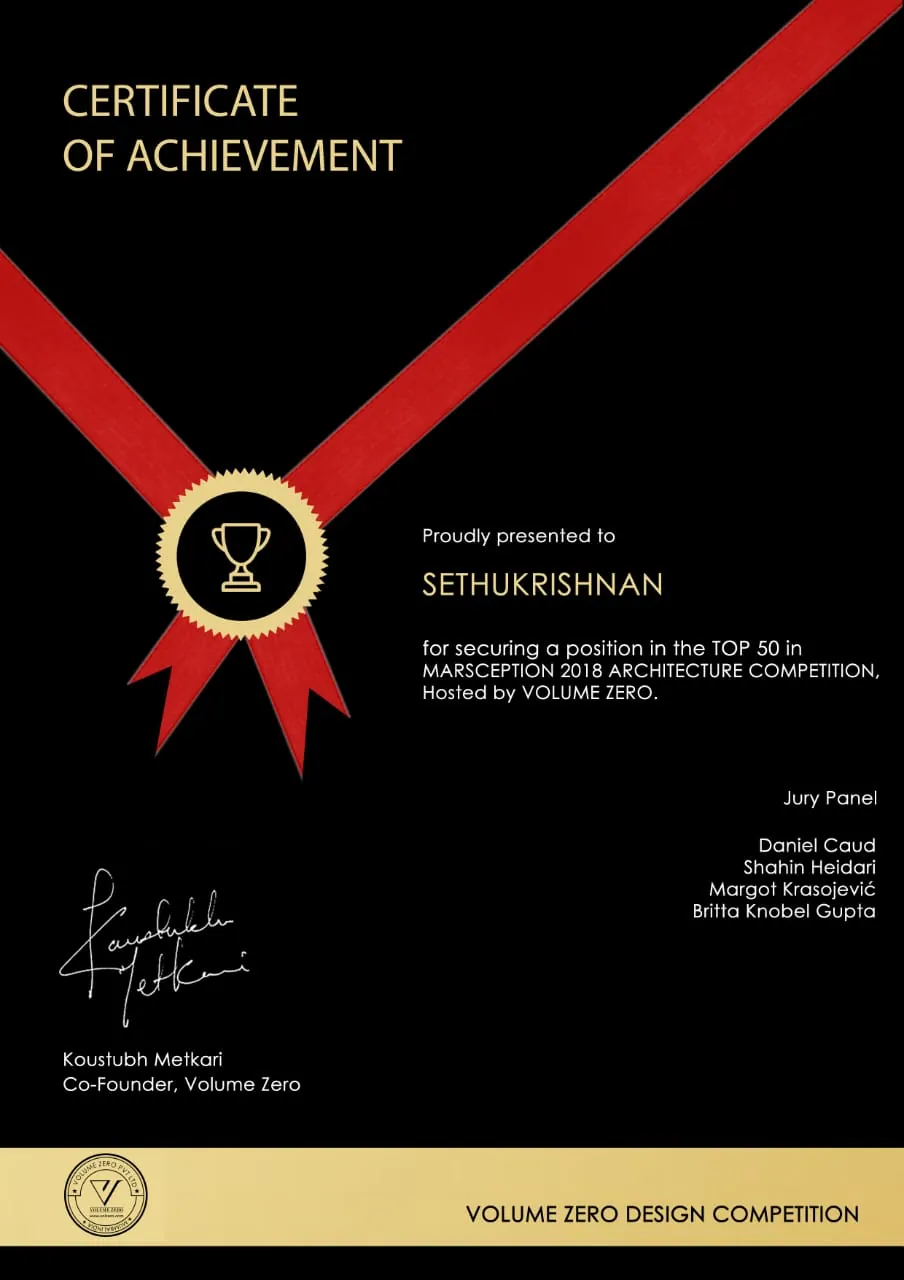 Certificate of achievement, Volume Zero