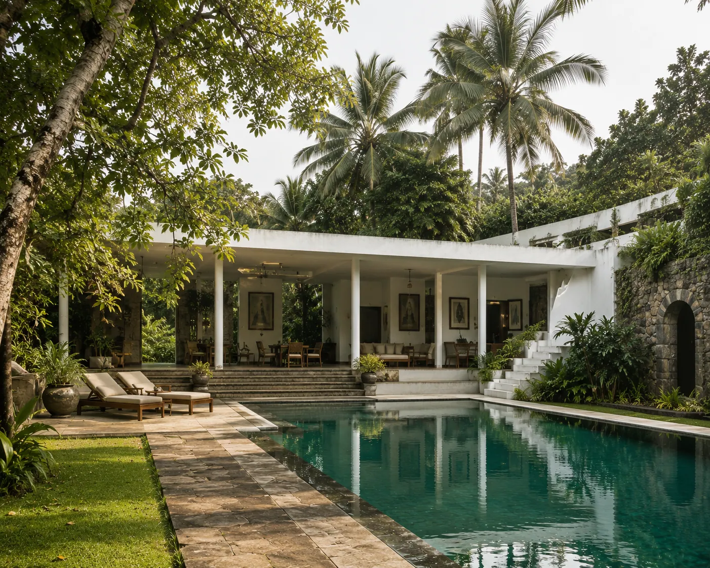 An elegantly designed space reflecting tropical modernism.