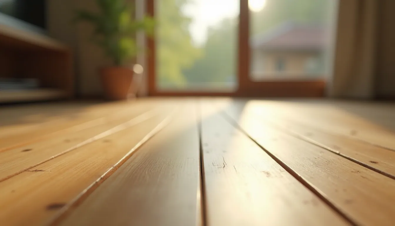 Close-up view of bamboo flooring